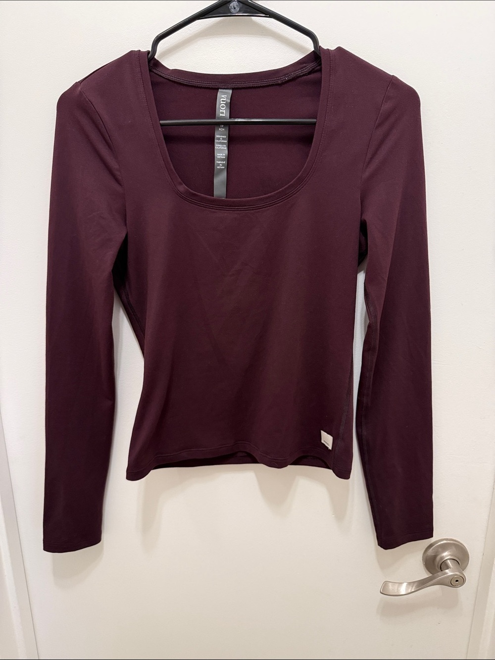 Vuori Purple Scoop Neck Long Tee